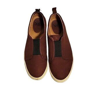 SOFFT Safia Berry slip‎ on sneakers shoes SIZE 7.5  Brown Leather beach coastal